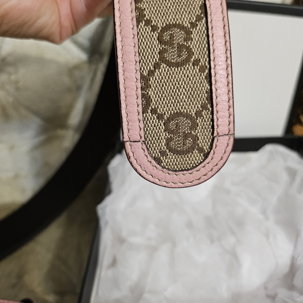 Authentic Gucci canvas and leather belt - Picture 6 of 8